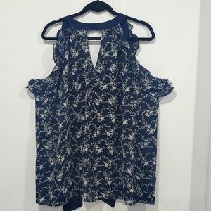 Miss Chievous Floral Mock Neck Sleeveless Top